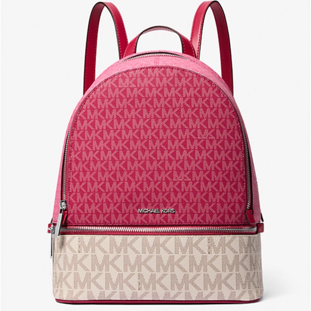 MICHAEL KORS Rhea Medium Zip Color-Block Signature Logo Backpack
DKRSPBRYMLT
NWT - Picture 3 of 16